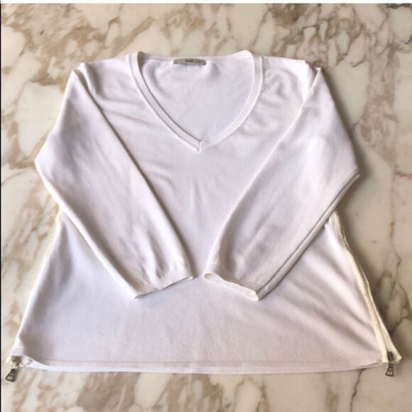 Prada White V neck Sweater - Picture 1 of 5